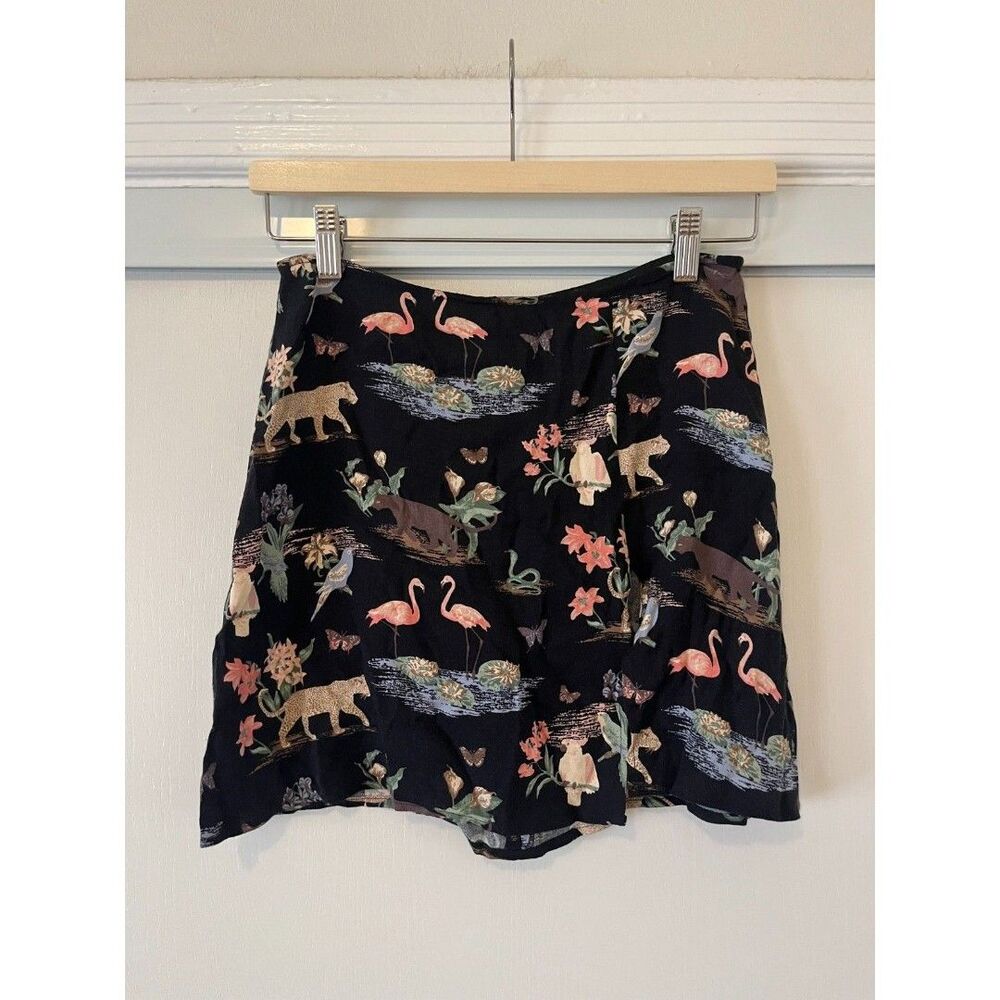 Reformation Margot Mini Skirt in Tropical Safari Animal - size 2 / XS